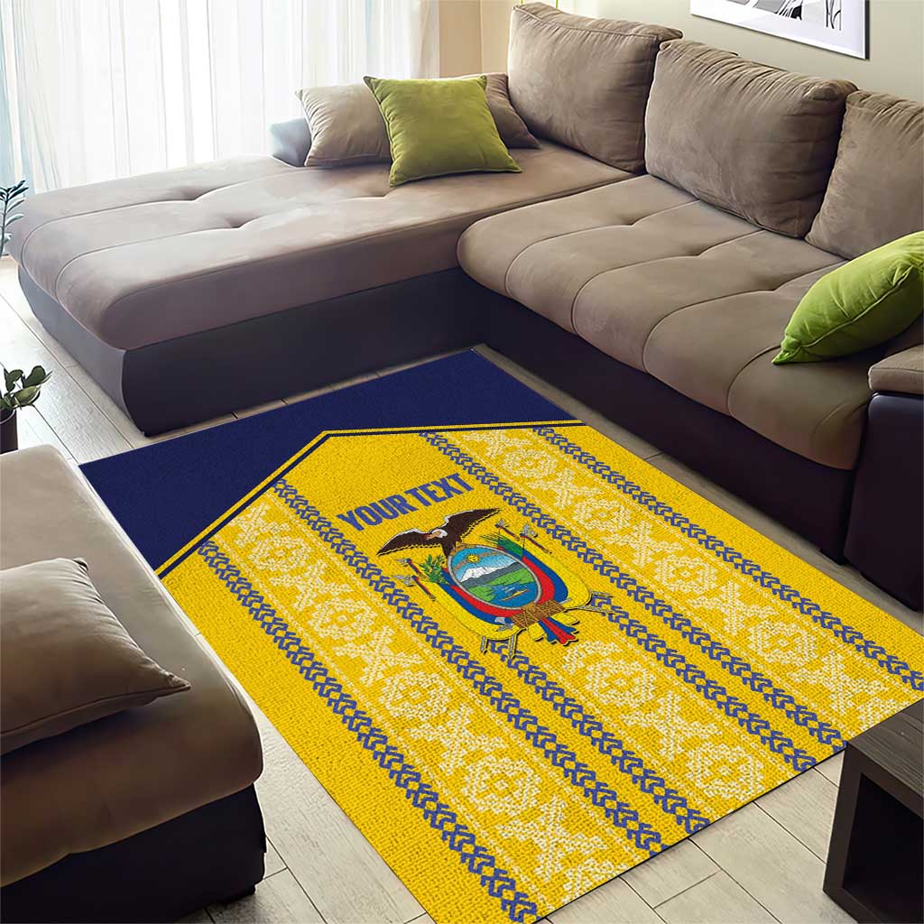 Custom Ecuador Football Area Rug 2025 Come On La Tricolor - Wonder Print Shop