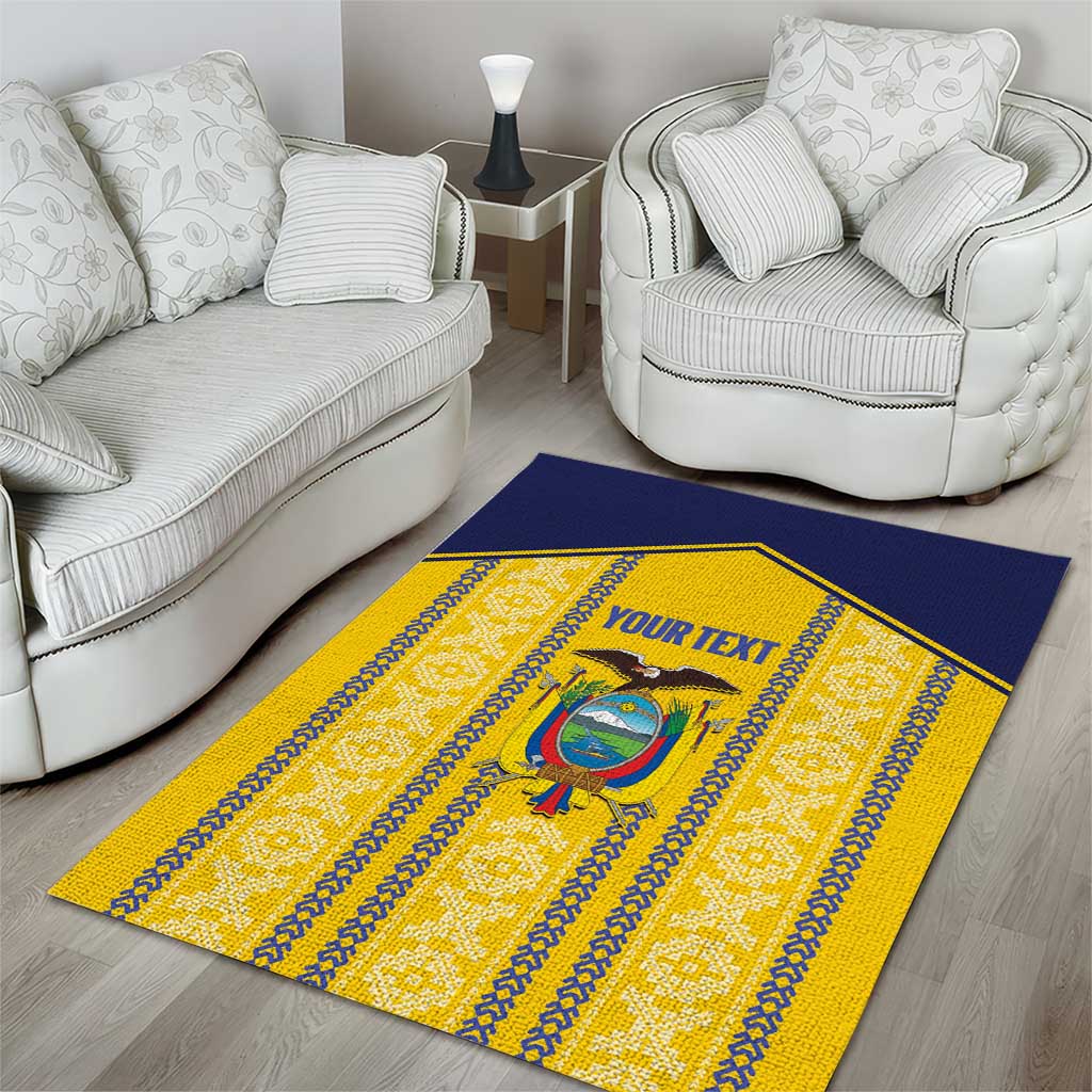 Custom Ecuador Football Area Rug 2025 Come On La Tricolor - Wonder Print Shop