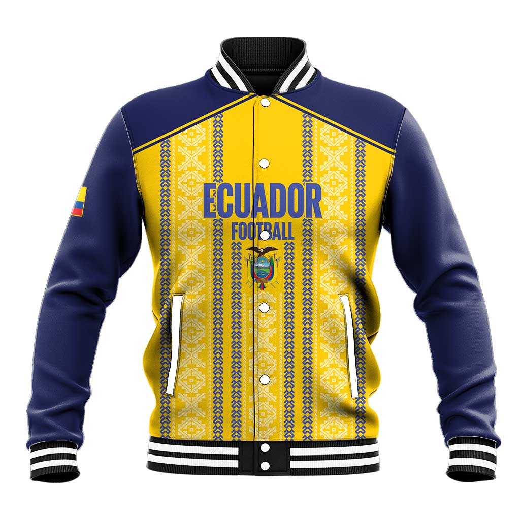 Custom Ecuador Football Baseball Jacket 2025 Come On La Tricolor - Wonder Print Shop