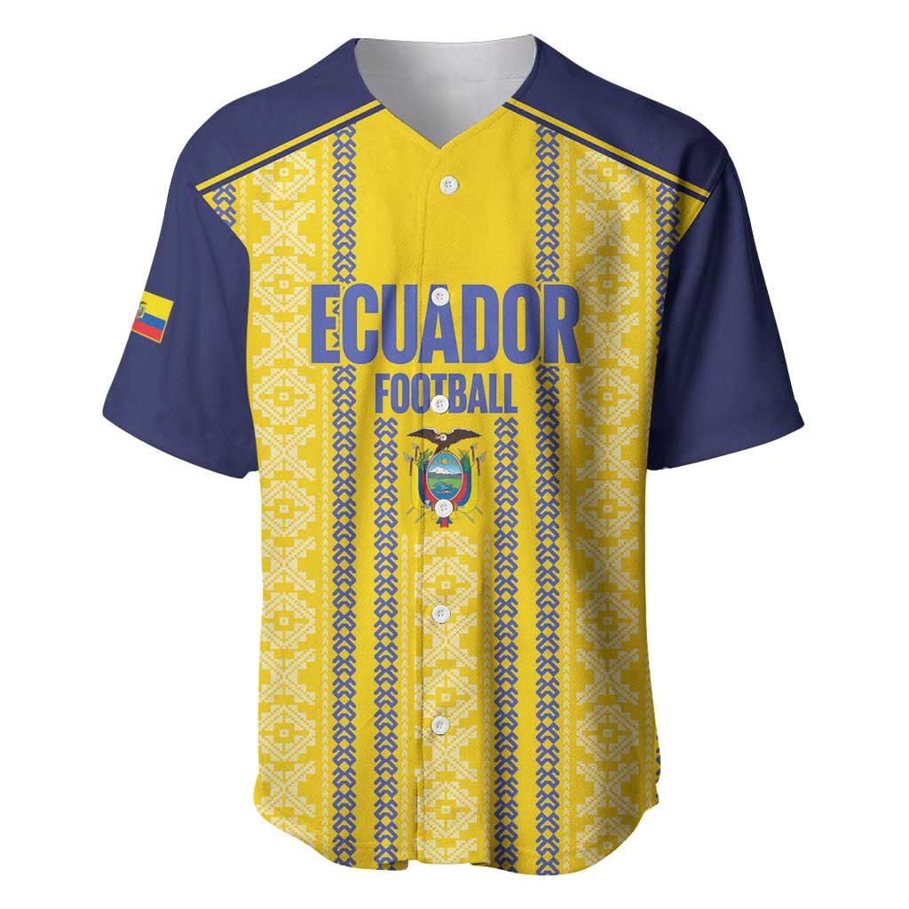 Custom Ecuador Football Baseball Jersey 2025 Come On La Tricolor - Wonder Print Shop