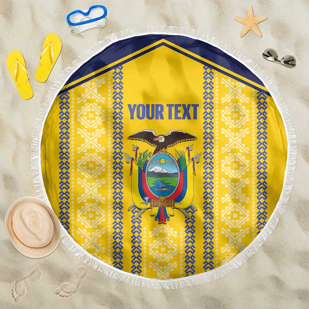 Custom Ecuador Football Beach Blanket 2025 Come On La Tricolor - Wonder Print Shop