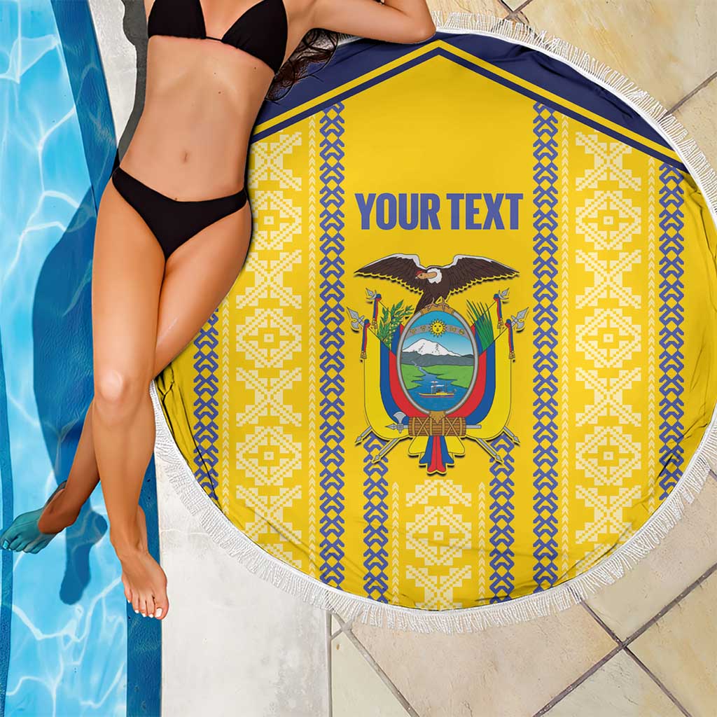 Custom Ecuador Football Beach Blanket 2025 Come On La Tricolor - Wonder Print Shop