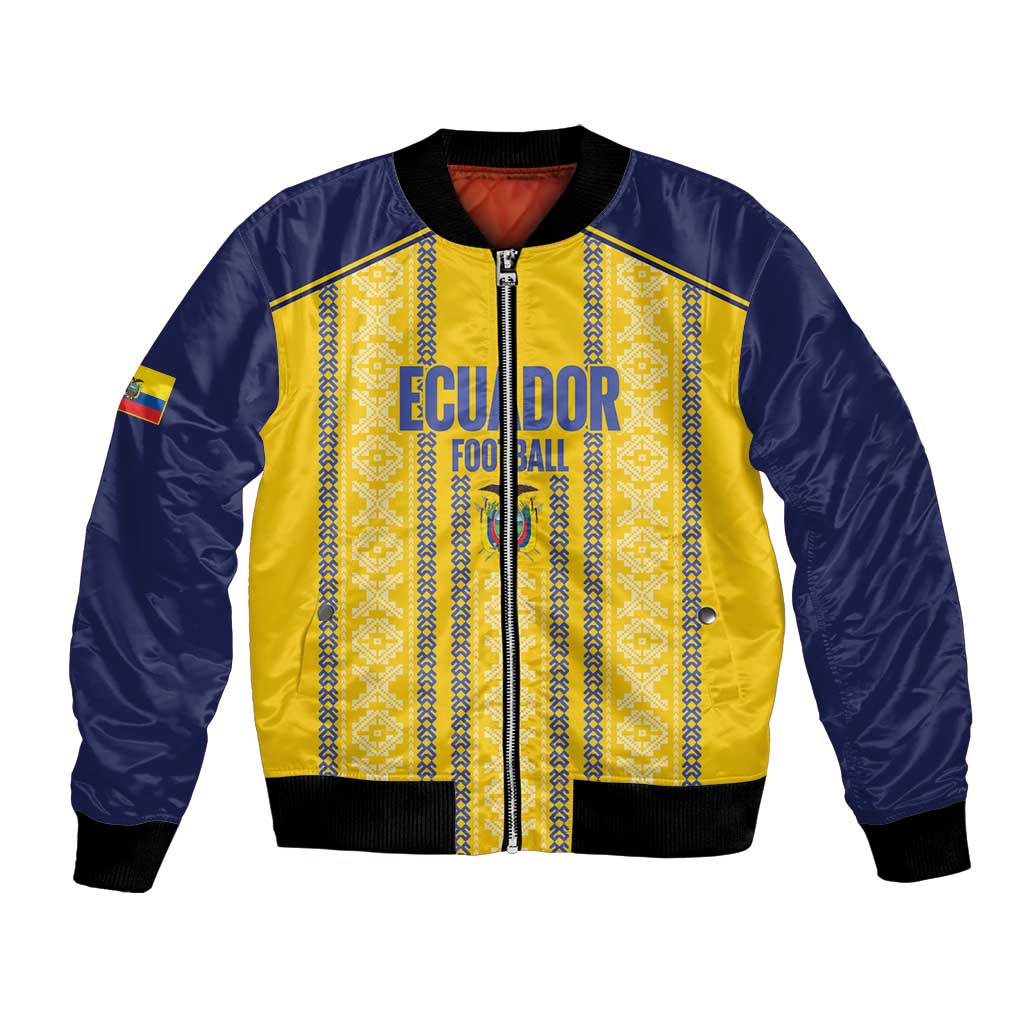 Custom Ecuador Football Bomber Jacket 2025 Come On La Tricolor - Wonder Print Shop