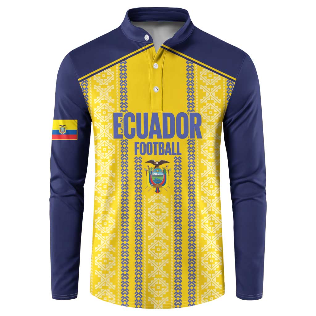 Custom Ecuador Football Button Sweatshirt 2025 Come On La Tricolor - Wonder Print Shop