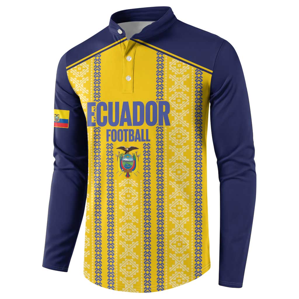 Custom Ecuador Football Button Sweatshirt 2025 Come On La Tricolor - Wonder Print Shop