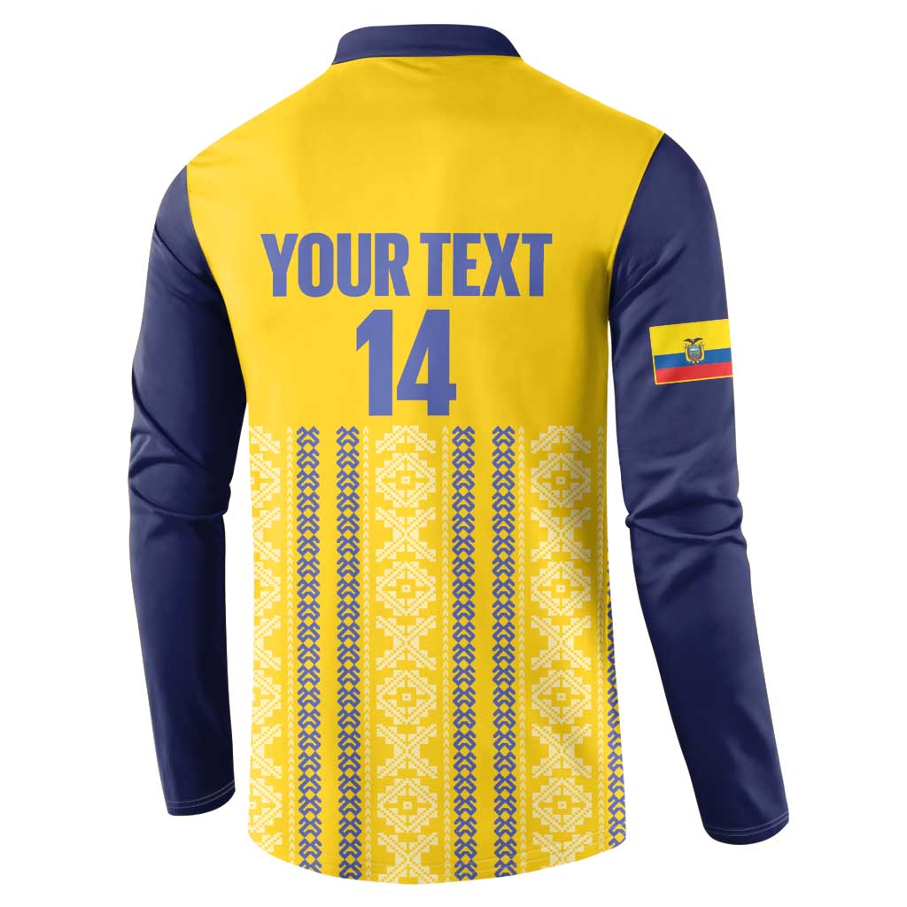 Custom Ecuador Football Button Sweatshirt 2025 Come On La Tricolor - Wonder Print Shop