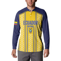 Custom Ecuador Football Button Sweatshirt 2025 Come On La Tricolor - Wonder Print Shop
