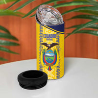 Custom Ecuador Football 4 in 1 Can Cooler Tumbler 2025 Come On La Tricolor - Wonder Print Shop
