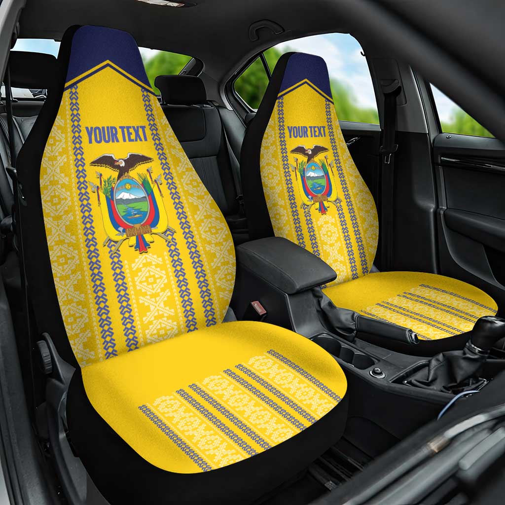 Custom Ecuador Football Car Seat Cover 2025 Come On La Tricolor - Wonder Print Shop