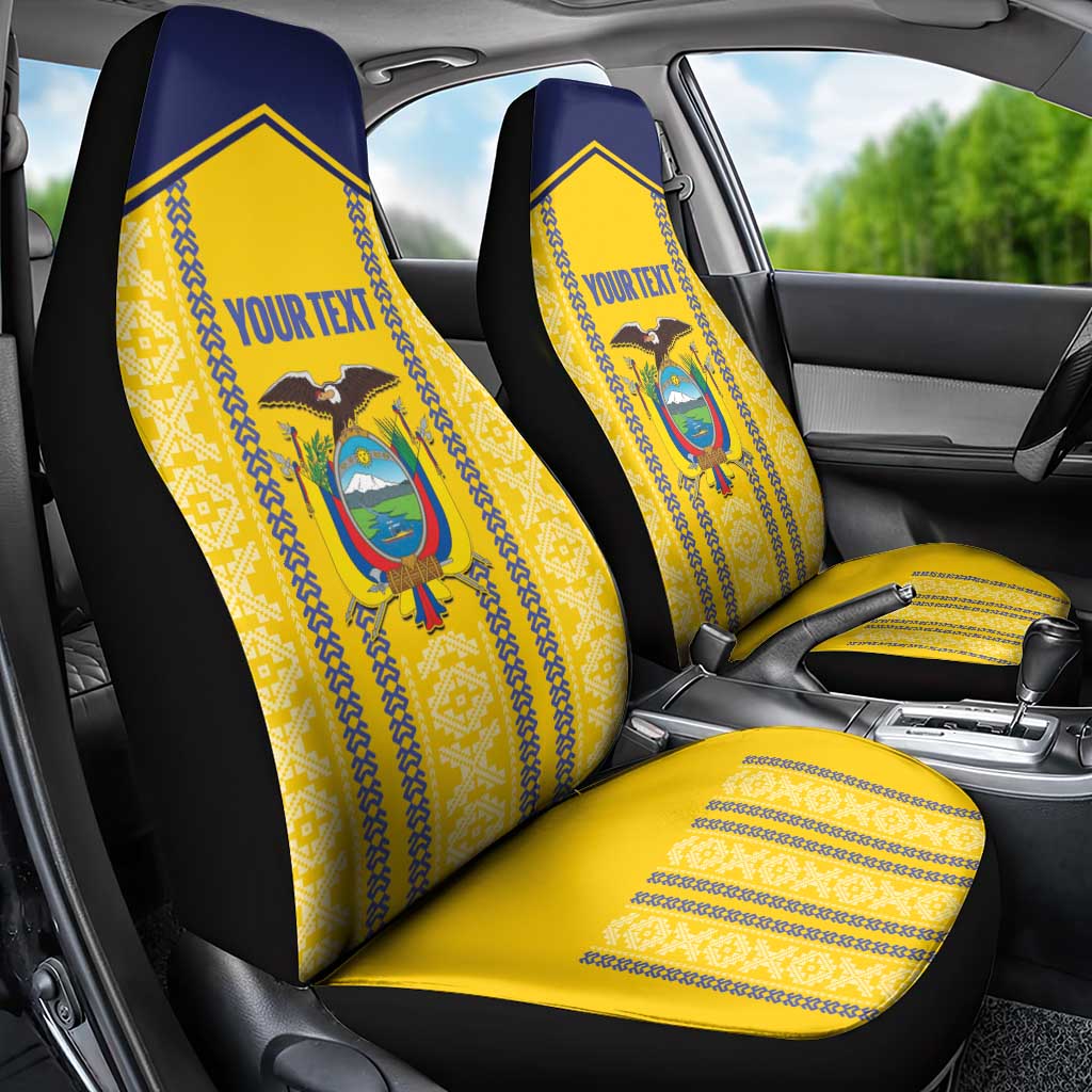Custom Ecuador Football Car Seat Cover 2025 Come On La Tricolor - Wonder Print Shop