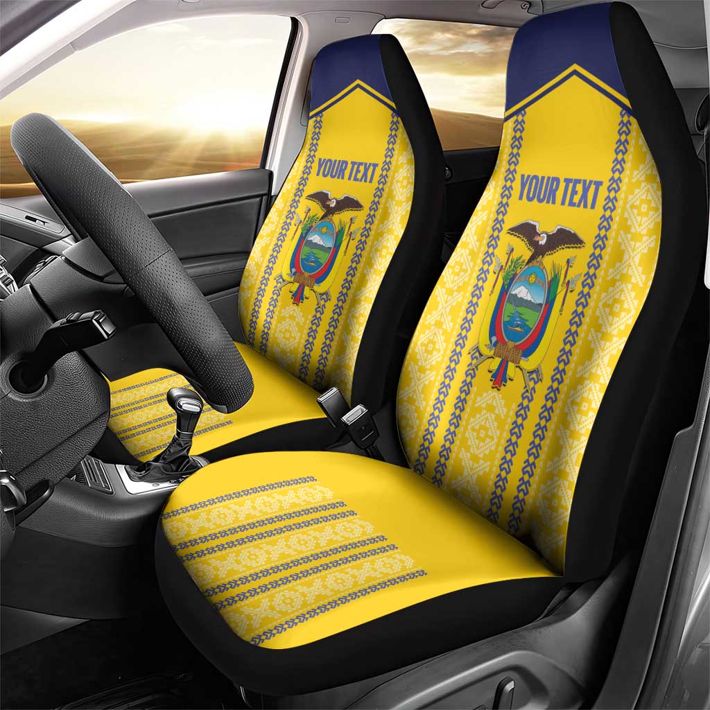 Custom Ecuador Football Car Seat Cover 2025 Come On La Tricolor - Wonder Print Shop
