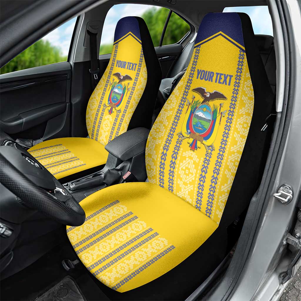 Custom Ecuador Football Car Seat Cover 2025 Come On La Tricolor - Wonder Print Shop