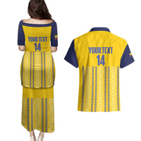 Custom Ecuador Football Couples Matching Puletasi and Hawaiian Shirt 2025 Come On La Tricolor - Wonder Print Shop