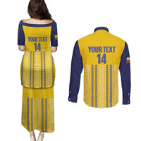 Custom Ecuador Football Couples Matching Puletasi and Long Sleeve Button Shirt 2025 Come On La Tricolor - Wonder Print Shop