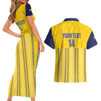 Custom Ecuador Football Couples Matching Short Sleeve Bodycon Dress and Hawaiian Shirt 2025 Come On La Tricolor - Wonder Print Shop