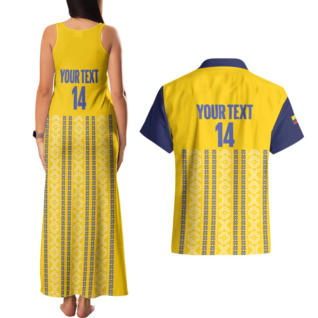 Custom Ecuador Football Couples Matching Tank Maxi Dress and Hawaiian Shirt 2025 Come On La Tricolor - Wonder Print Shop