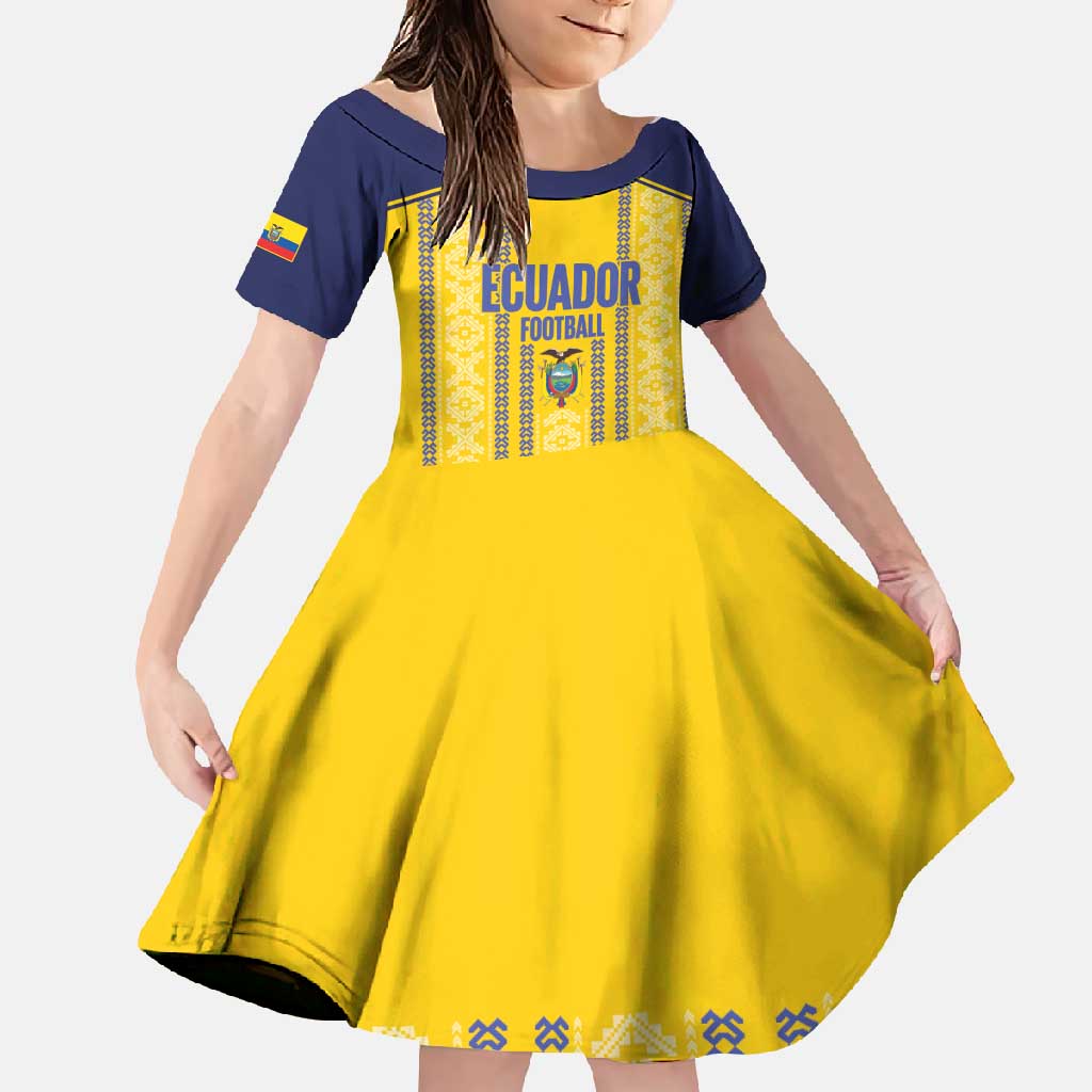 Custom Ecuador Football Family Matching Long Sleeve Bodycon Dress and Hawaiian Shirt 2025 Come On La Tricolor - Wonder Print Shop