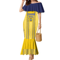 Custom Ecuador Football Family Matching Mermaid Dress and Hawaiian Shirt 2025 Come On La Tricolor - Wonder Print Shop