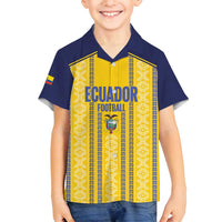 Custom Ecuador Football Family Matching Off Shoulder Maxi Dress and Hawaiian Shirt 2025 Come On La Tricolor - Wonder Print Shop