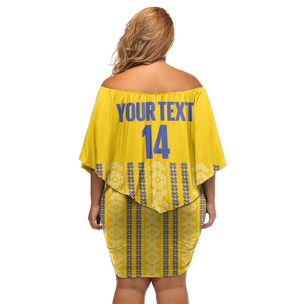 Custom Ecuador Football Family Matching Off Shoulder Short Dress and Hawaiian Shirt 2025 Come On La Tricolor - Wonder Print Shop