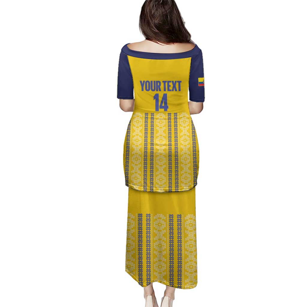 Custom Ecuador Football Family Matching Puletasi and Hawaiian Shirt 2025 Come On La Tricolor - Wonder Print Shop