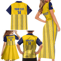 Custom Ecuador Football Family Matching Short Sleeve Bodycon Dress and Hawaiian Shirt 2025 Come On La Tricolor - Wonder Print Shop