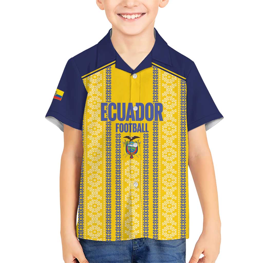 Custom Ecuador Football Family Matching Short Sleeve Bodycon Dress and Hawaiian Shirt 2025 Come On La Tricolor - Wonder Print Shop