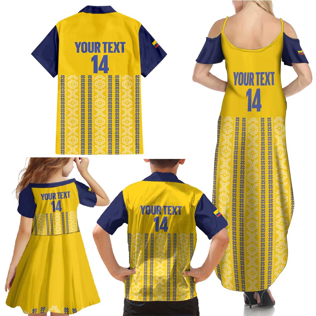 Custom Ecuador Football Family Matching Summer Maxi Dress and Hawaiian Shirt 2025 Come On La Tricolor - Wonder Print Shop
