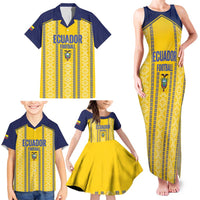 Custom Ecuador Football Family Matching Tank Maxi Dress and Hawaiian Shirt 2025 Come On La Tricolor - Wonder Print Shop