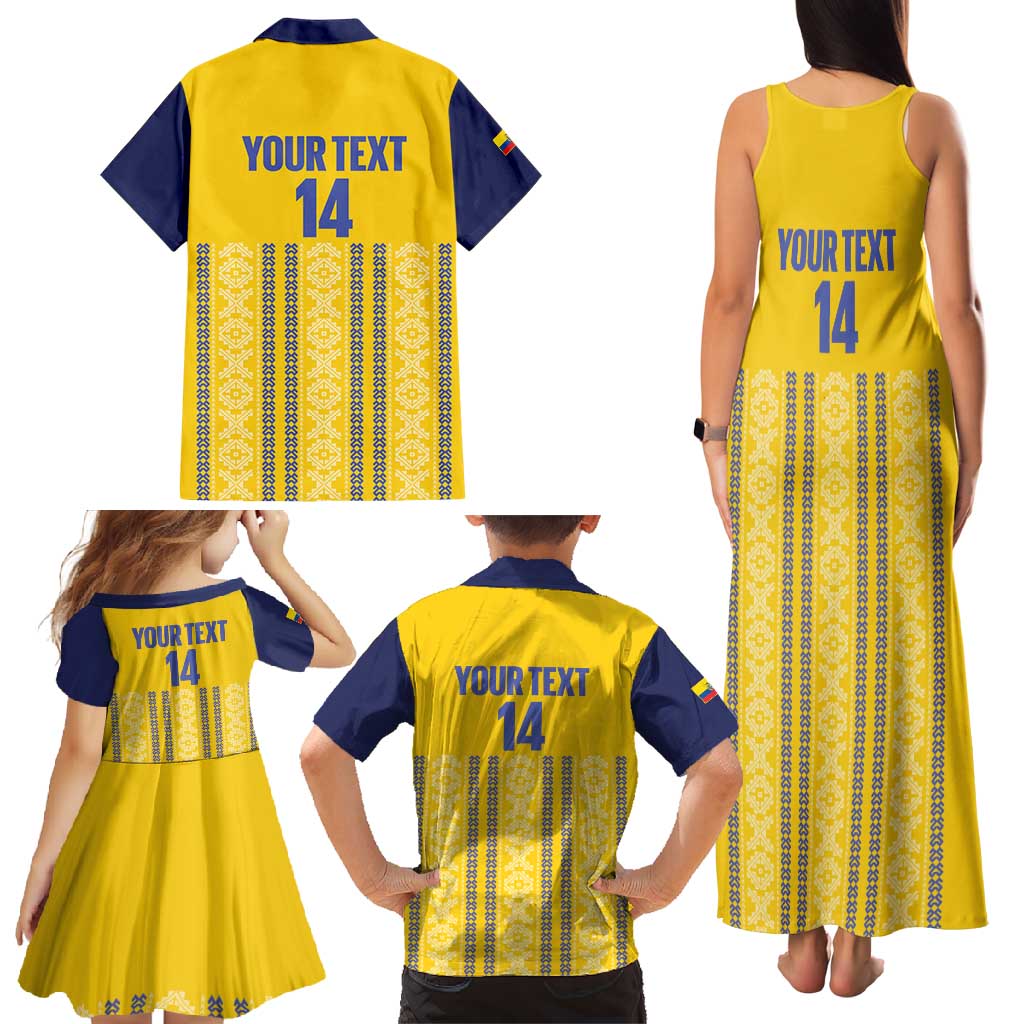 Custom Ecuador Football Family Matching Tank Maxi Dress and Hawaiian Shirt 2025 Come On La Tricolor - Wonder Print Shop