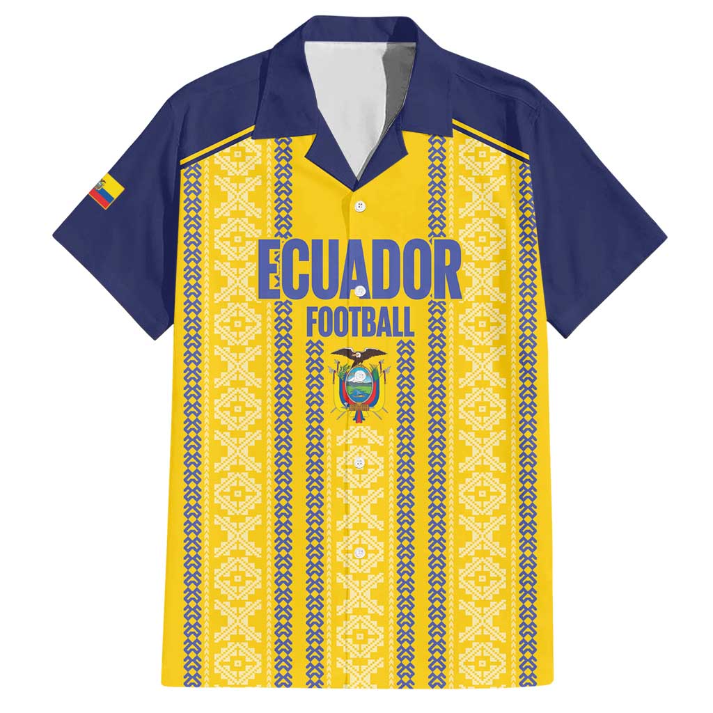 Custom Ecuador Football Hawaiian Shirt 2025 Come On La Tricolor - Wonder Print Shop