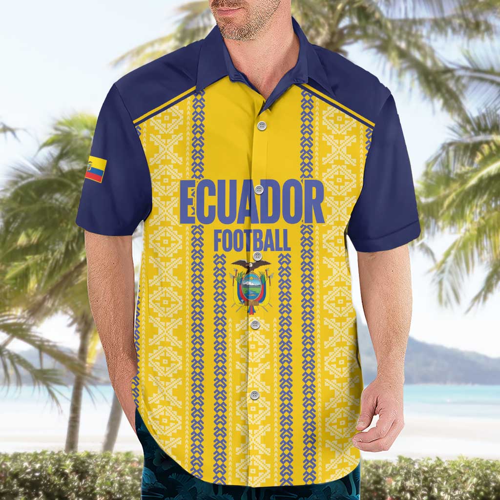 Custom Ecuador Football Hawaiian Shirt 2025 Come On La Tricolor - Wonder Print Shop