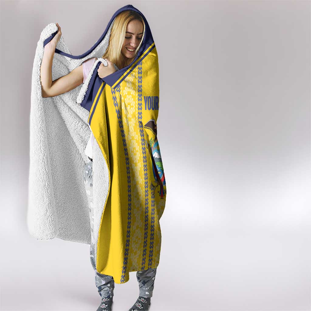 Custom Ecuador Football Hooded Blanket 2025 Come On La Tricolor - Wonder Print Shop