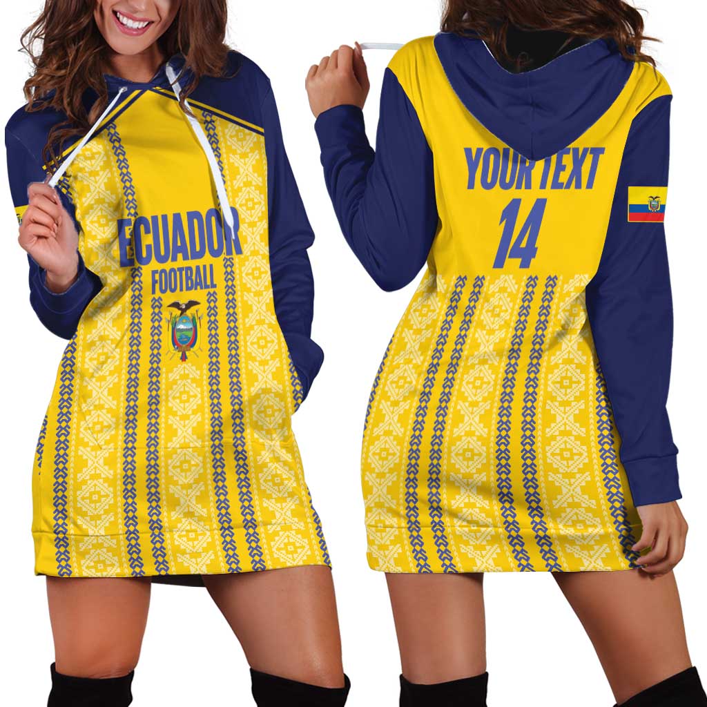 Custom Ecuador Football Hoodie Dress 2025 Come On La Tricolor - Wonder Print Shop