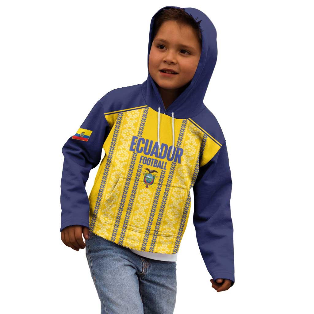 Custom Ecuador Football Kid Hoodie 2025 Come On La Tricolor - Wonder Print Shop