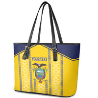 Custom Ecuador Football Leather Tote Bag 2025 Come On La Tricolor - Wonder Print Shop