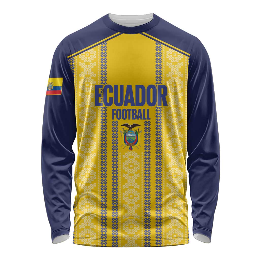 Custom Ecuador Football Long Sleeve Shirt 2025 Come On La Tricolor - Wonder Print Shop