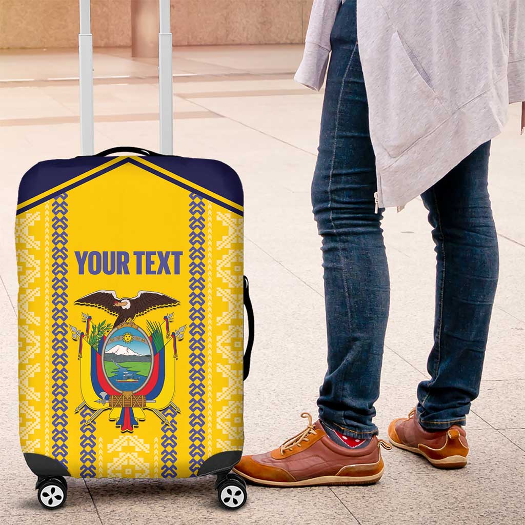 Custom Ecuador Football Luggage Cover 2025 Come On La Tricolor - Wonder Print Shop