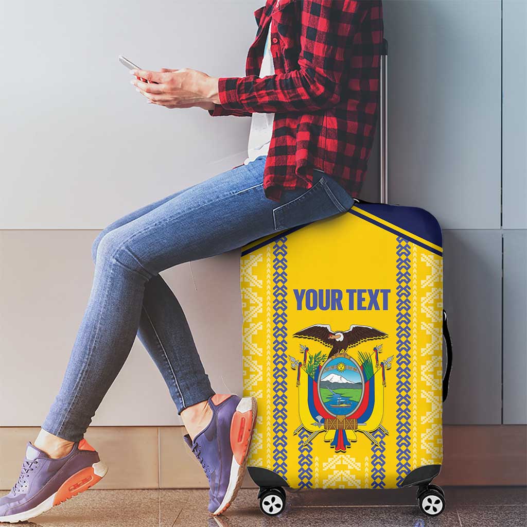 Custom Ecuador Football Luggage Cover 2025 Come On La Tricolor - Wonder Print Shop