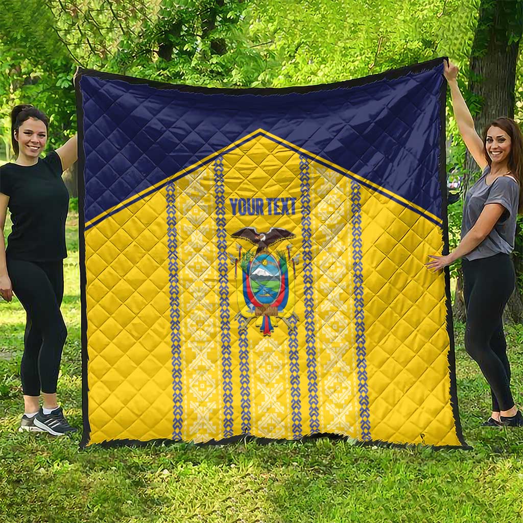 Custom Ecuador Football Quilt 2025 Come On La Tricolor - Wonder Print Shop