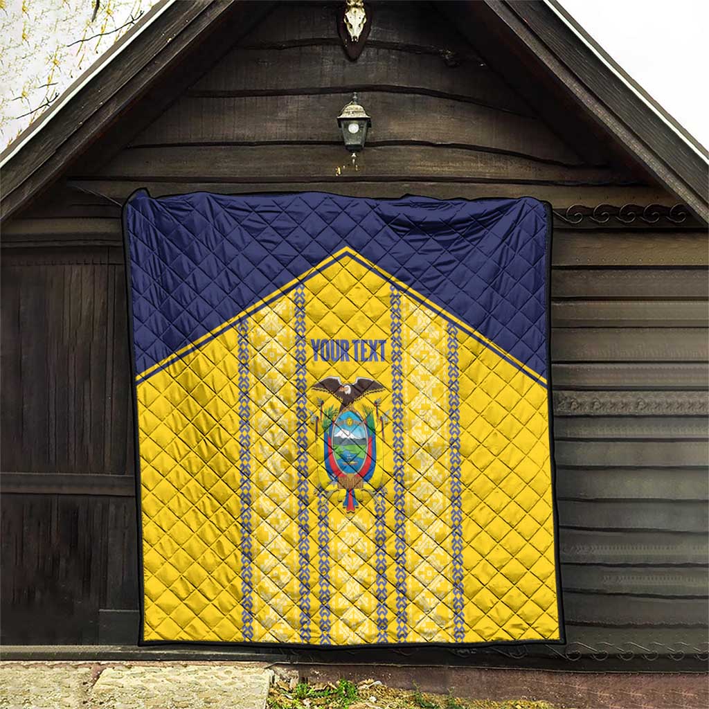 Custom Ecuador Football Quilt 2025 Come On La Tricolor - Wonder Print Shop