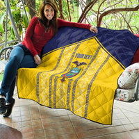 Custom Ecuador Football Quilt 2025 Come On La Tricolor - Wonder Print Shop