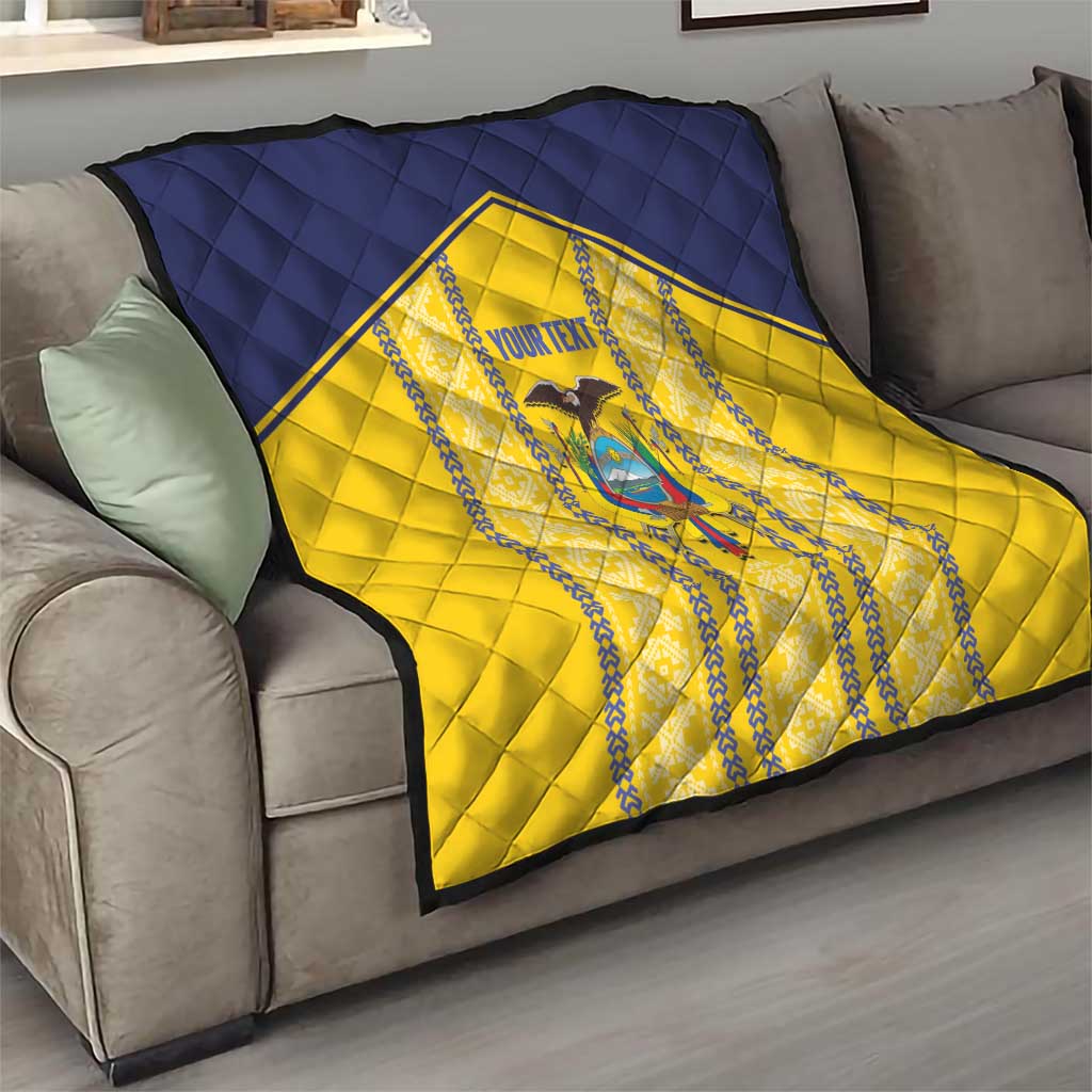 Custom Ecuador Football Quilt 2025 Come On La Tricolor - Wonder Print Shop