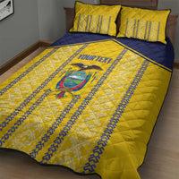 Custom Ecuador Football Quilt Bed Set 2025 Come On La Tricolor - Wonder Print Shop