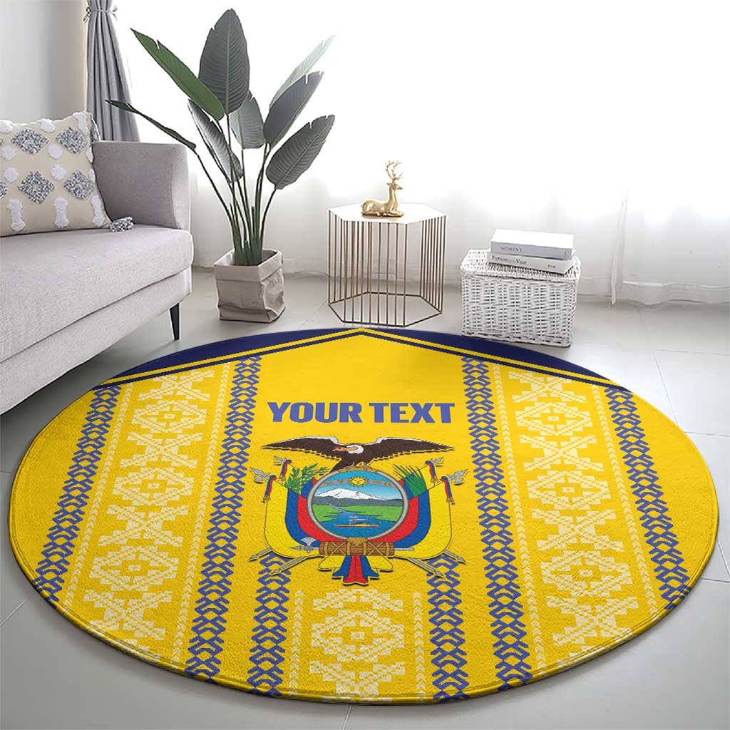 Custom Ecuador Football Round Carpet 2025 Come On La Tricolor - Wonder Print Shop