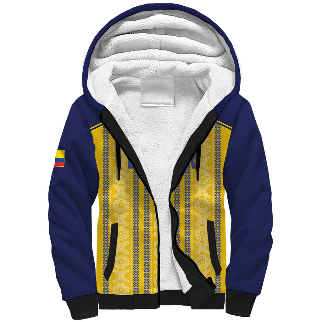 Custom Ecuador Football Sherpa Hoodie 2025 Come On La Tricolor - Wonder Print Shop