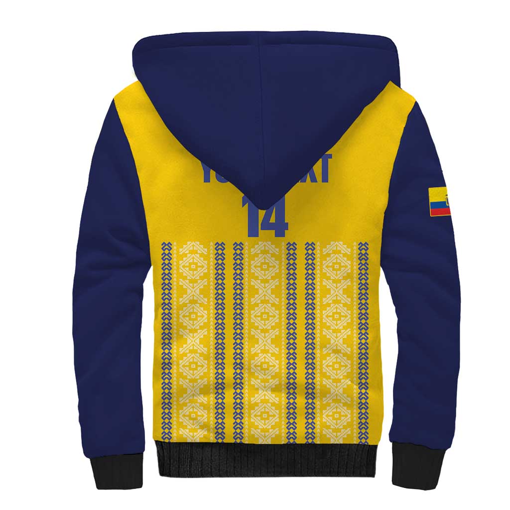Custom Ecuador Football Sherpa Hoodie 2025 Come On La Tricolor - Wonder Print Shop