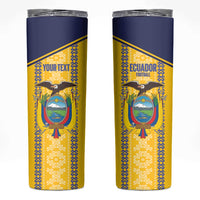 Custom Ecuador Football Skinny Tumbler 2025 Come On La Tricolor - Wonder Print Shop