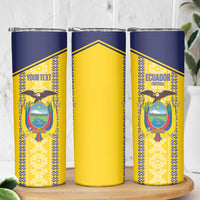 Custom Ecuador Football Skinny Tumbler 2025 Come On La Tricolor - Wonder Print Shop