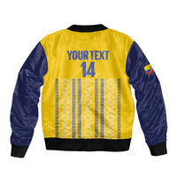 Custom Ecuador Football Sleeve Zip Bomber Jacket 2025 Come On La Tricolor - Wonder Print Shop